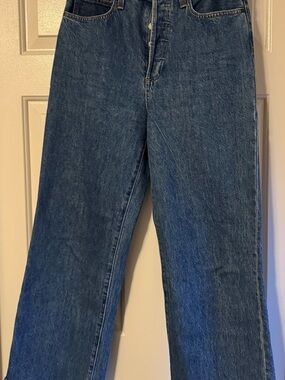Denim Forum Wide Leg Jeans - Blue